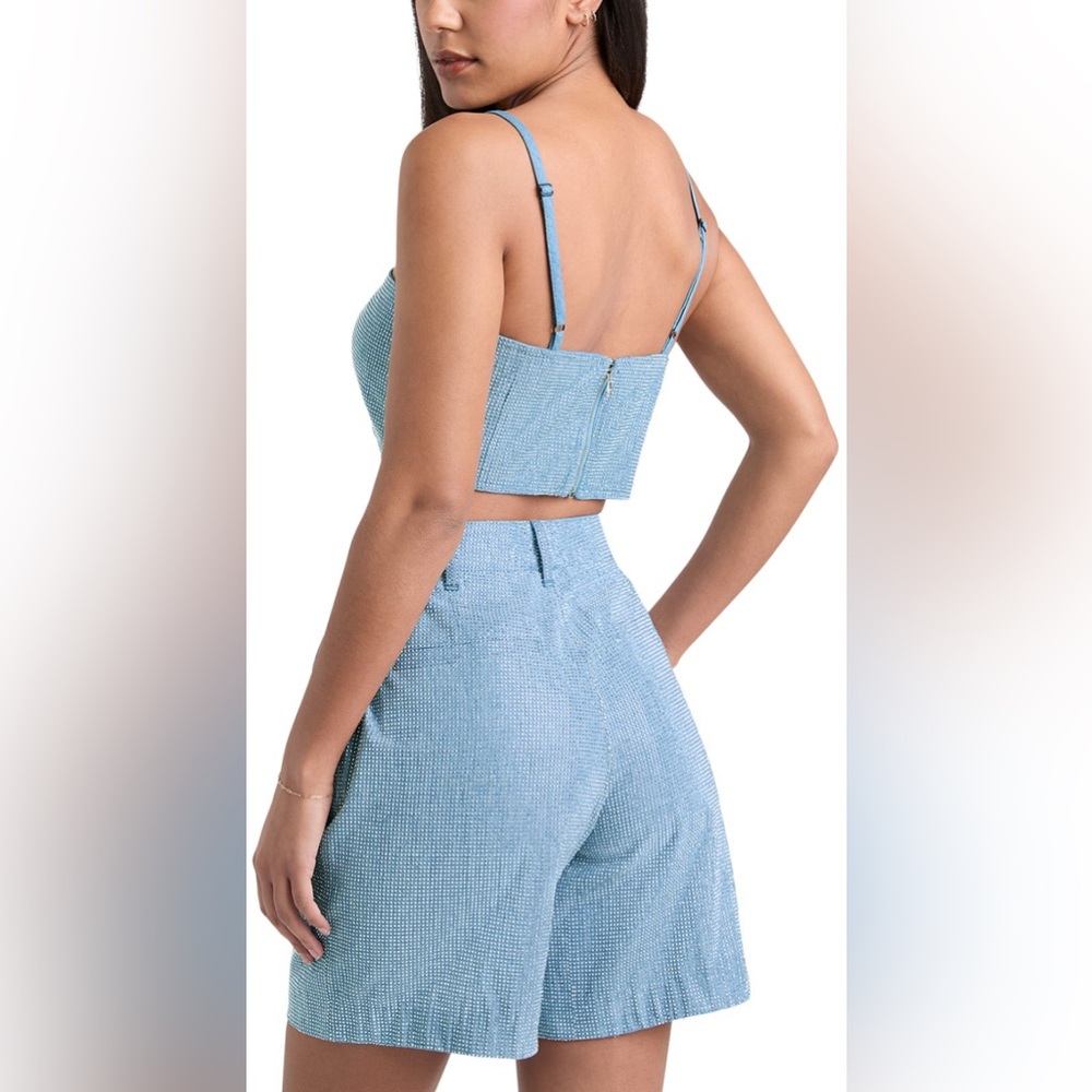 Cinq a Sept Nik Chambray Crop Top - Picture 2 of 5